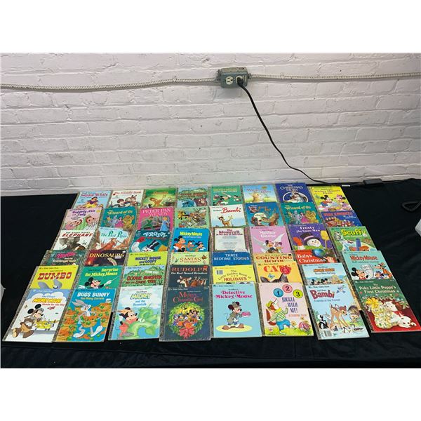 Lot of Disney Little Golden Books, Frosty, Mickey Mouse, Rudolph, Dumbo, Etc