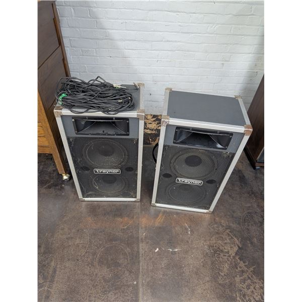 Pair of Traynor CS-210H PA Speakers