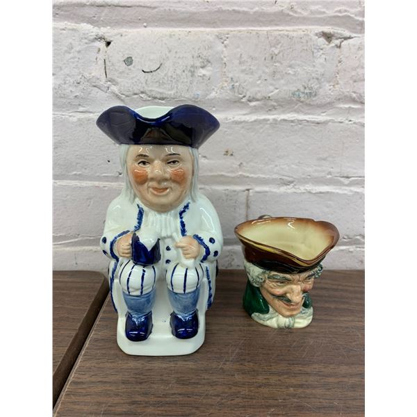 Lot of 2 Figural Tobey Mugs Tony Wood & Royal Doulton