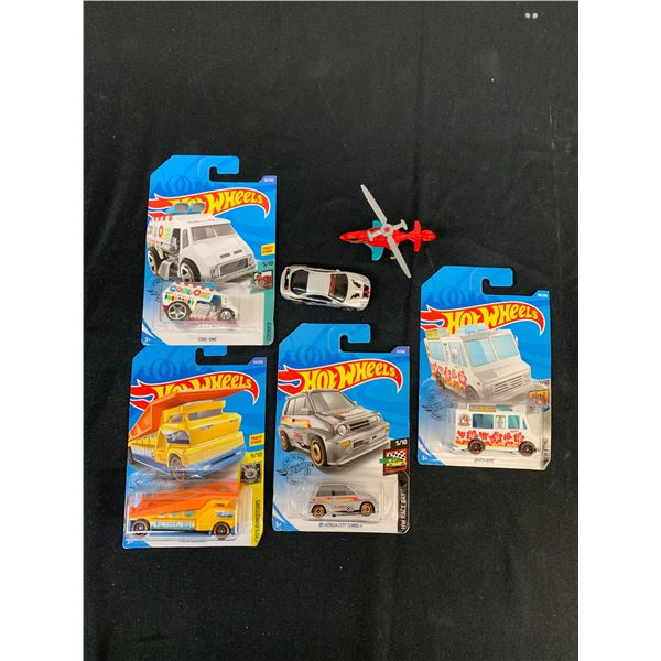 6pcs Hotwheels Die Cast Toy Cars Ice Cream Trucks & Etc