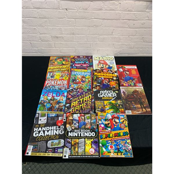 Lot of 14 Video Game Related Magazines Retro Gamer, Nintendo, Game Informer, Zelda, Mario, 80s