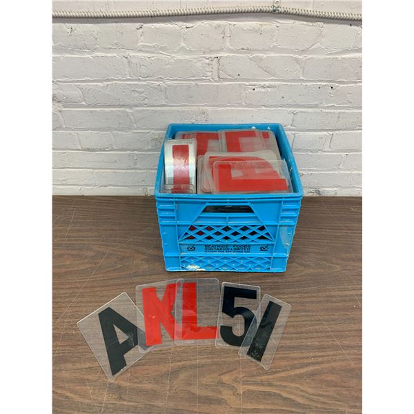 Crate FULL of Vintage Acrylic Marquee Number and Letters for Signage 7"