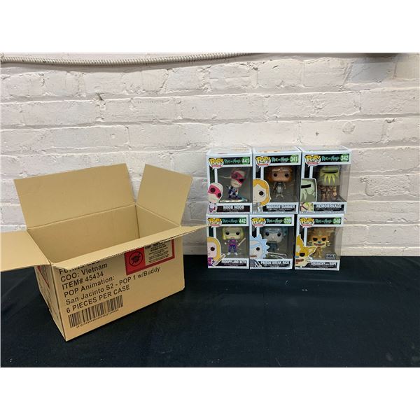 Funko Pop LLC Rick and Morty Case of 6 Assorted Figures Brand New