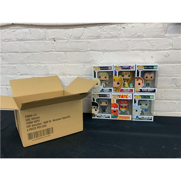 Lot of 6 Funko Pop LLC Figures Rick and Morty #440, #692, McDonalds #114, Zoolander #700, 701, etc