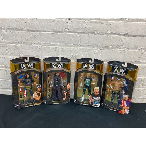 Lot of 4 AEW Action Figures Unrivaled Collection