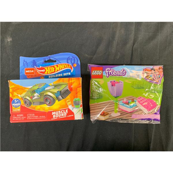 MEGA Hot Wheels Building Set and LEGO Friends Toy Pack