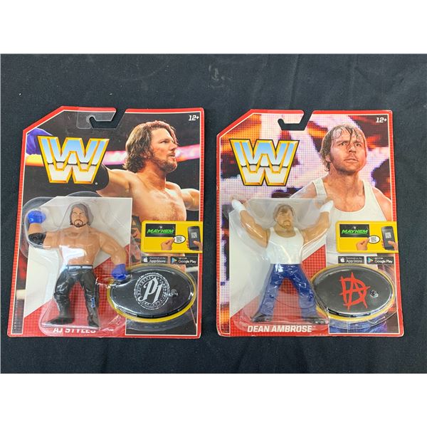 WWE Retro Mayhem Dean Ambrose and AJ Styles Figures NEW 2017 Mattel