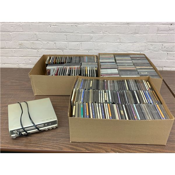 Lot of Approx 250+ Burnt CDs and CD Player