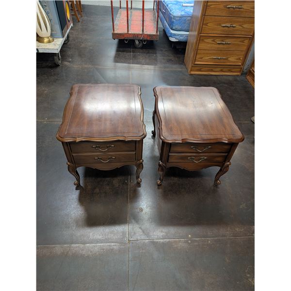 Pair of Deilcraft French Provincial Style End Tables