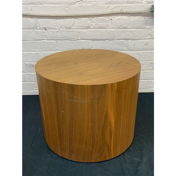 Wooden Round Side Table 15" tall x 19" diameter Modern