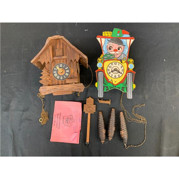 Lot of 2 Coocoo Clocks