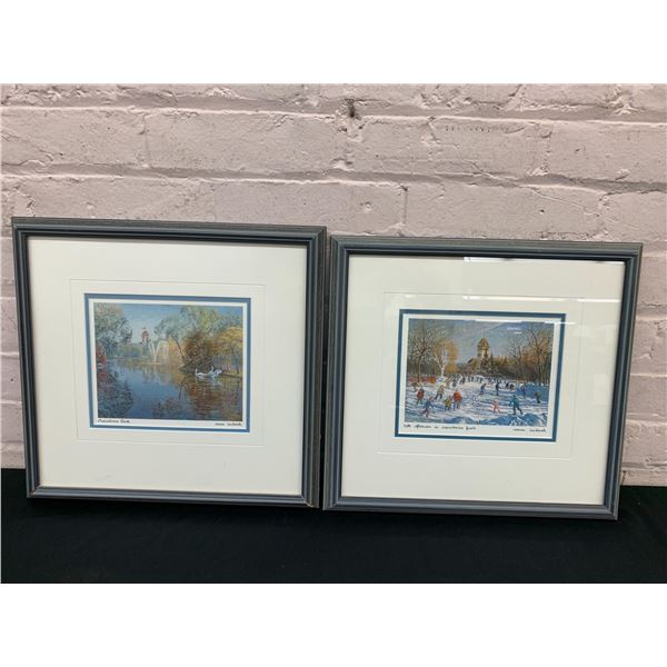 Pair of Lithograph Prints by Roman Swiderek Assiniboine Park, Winnipeg