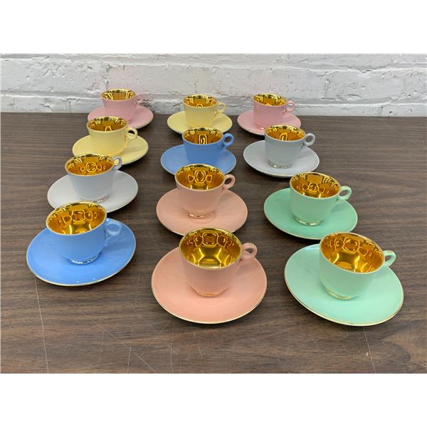 Lot of 12 Norway Demitasse Espresso Cups and Plates