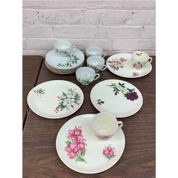 Lot of Fine Bone China Assorted Tea Cups, Biscuit Plates, etc