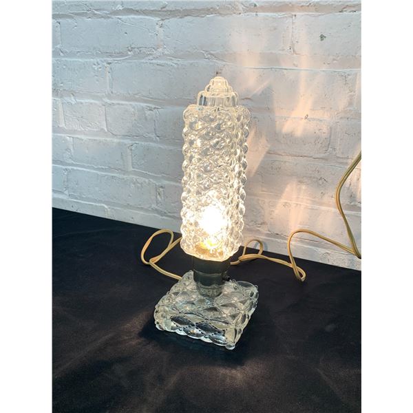 Vintage Mid Century Glass Table Lamp