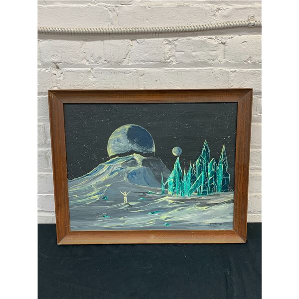 Original Framed Painting, Artist Signed Dragon 85.