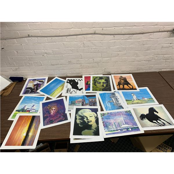 Enzo Cilia Signed and Numbered Lithograph Prints Various Landscapes, Celebrities, etc