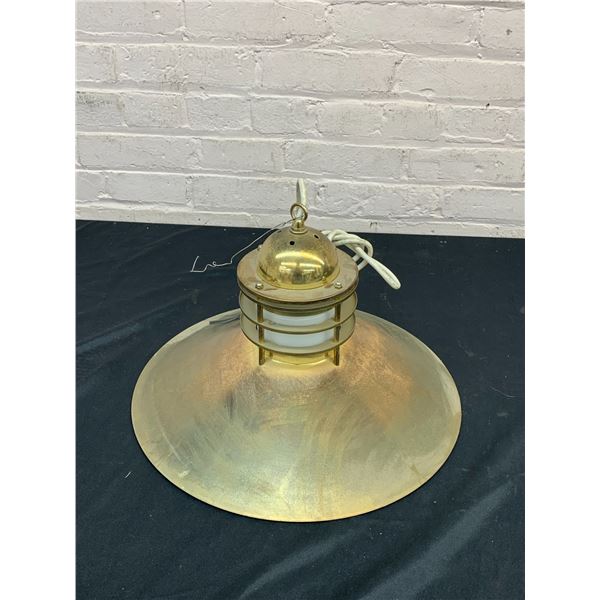 Vintage Gold Tone UFO Hanging Ceiling Fixture