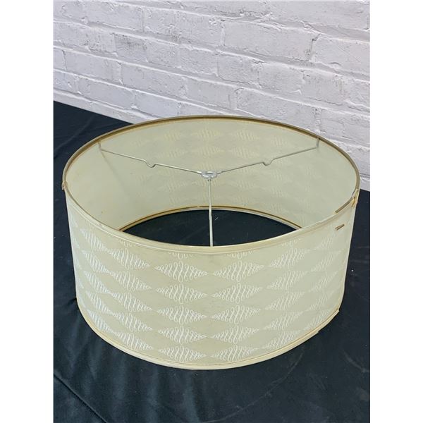 White Patterned Lamp Shade, 17" Diameter, 8" Thick