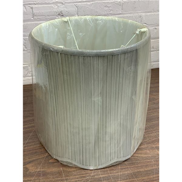 Grey Fabric Lamp Shade 16" Tall, 14" Diameter