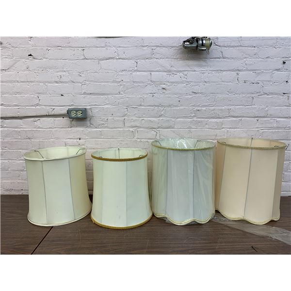 Lot of 4 White Simple Lamp Shades