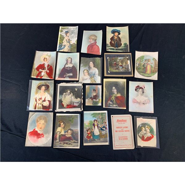 Lot of Vintage Antique Prints, Hand Coloured