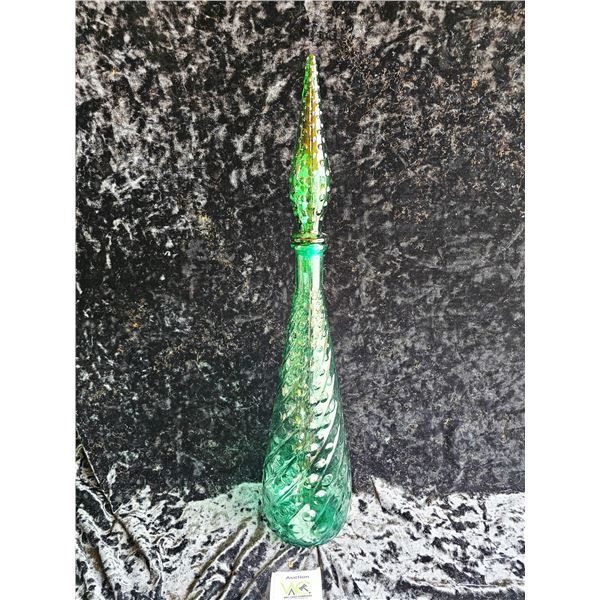Green Glass Decanter A