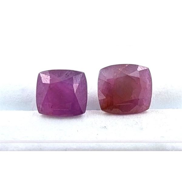 7.83 ct Certified Mozambique Ruby gemstone pair ($9,950 Appraisal)