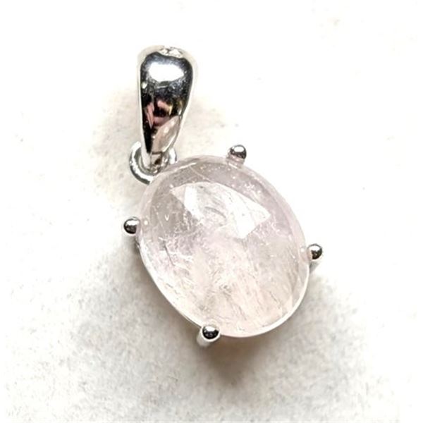 1.43 gram Certified Pink Morganite gemstone Pendant ($2,857 Appraisal)