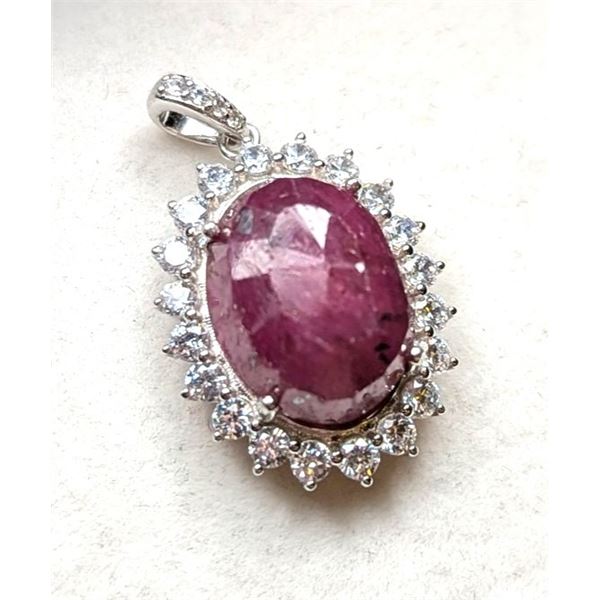 4 gram Certified Silver Ruby gemstone Pendant ($5,534 Appraisal)