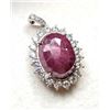 Image 1 : 4 gram Certified Silver Ruby gemstone Pendant ($5,534 Appraisal)