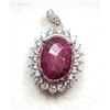 Image 2 : 4 gram Certified Silver Ruby gemstone Pendant ($5,534 Appraisal)