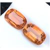 Image 1 : 11.95 ct Certified Untreated Imperial Topaz gemstone pair ($19,717 Appraisal)