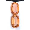 Image 2 : 11.95 ct Certified Untreated Imperial Topaz gemstone pair ($19,717 Appraisal)