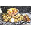 Image 1 : Carnivel Glass Punch Bowl Set.  A