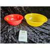 Image 1 : 1980's Coloured Pyrex w Clear Bottoms A