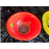 Image 2 : 1980's Coloured Pyrex w Clear Bottoms A