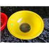 Image 3 : 1980's Coloured Pyrex w Clear Bottoms A