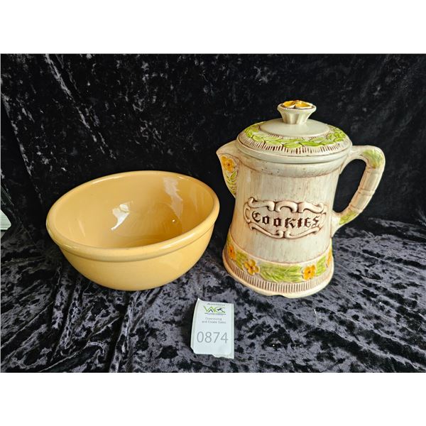 Cookie Jar & Bowl A