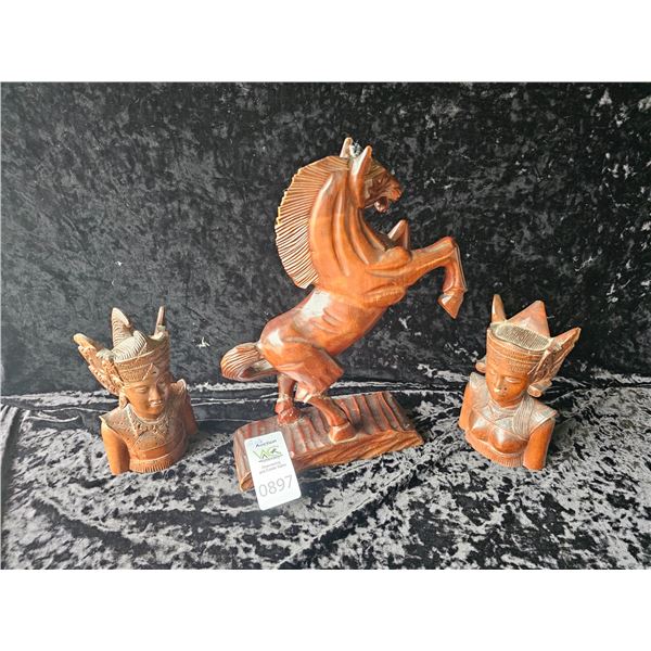 Wood Figurines. A