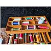 Image 2 : Vintage Sewing Basket & Notions. A