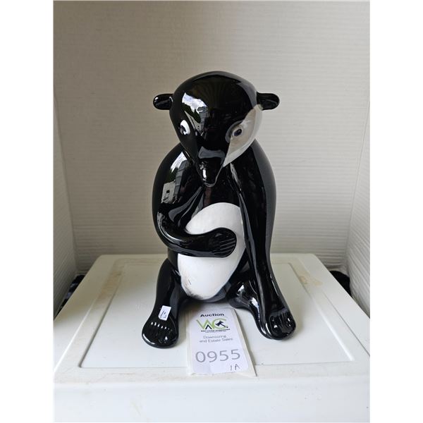 Solid Glass Signed Bear A