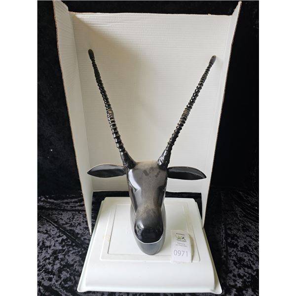 Metal Antelope Sculpured Head A