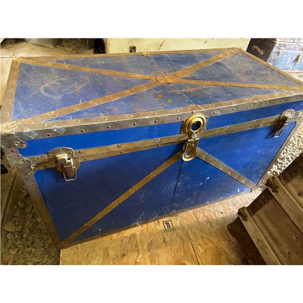 Blue Trunk with Assorted Treasures