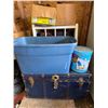 Image 1 : Metal Trunk, Sporting Goods, and Miscellaneous Items