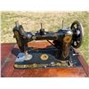 Image 1 : Vintage Sewing Machine with Wooden Cabinet