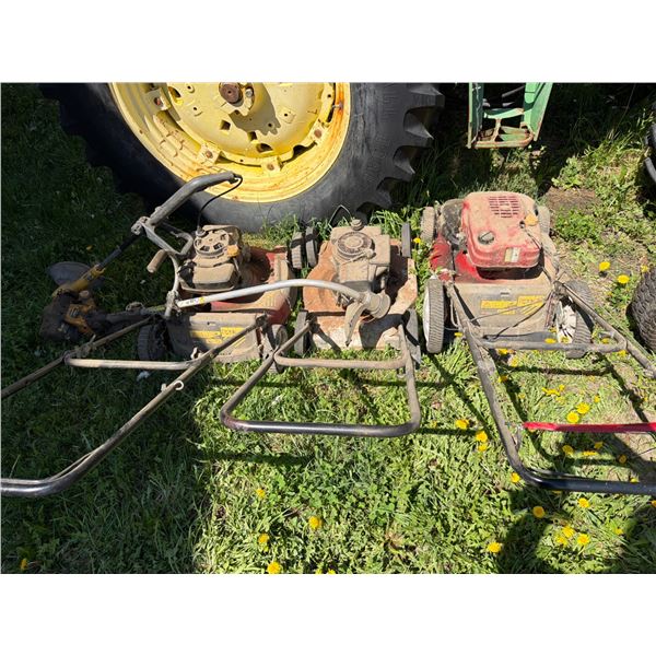 3 Untested Lawn Mowers with Two Weedwhackers