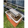 Image 1 : Hurst Water Trough and Black Plastic Trough with Metal Frame