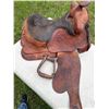 Image 4 : Leather Saddle with Floral Tooling, Marked 653 655-73132
