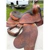 Image 5 : Leather Saddle with Floral Tooling, Marked 653 655-73132